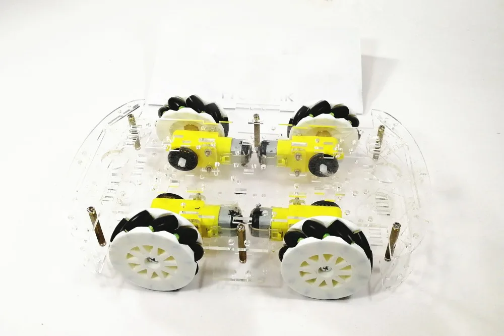 

4wd Mecanum Wheel Smart Car Chassis With TT Motor For Arduino Acrylic Plate DIY Intelligent Robot Car Model RC Toy Remote