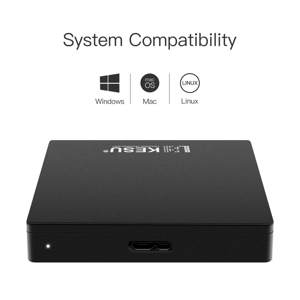 KESU HDD Portable External Hard Drive 2tb/1tb/500gb/750gb 2.5