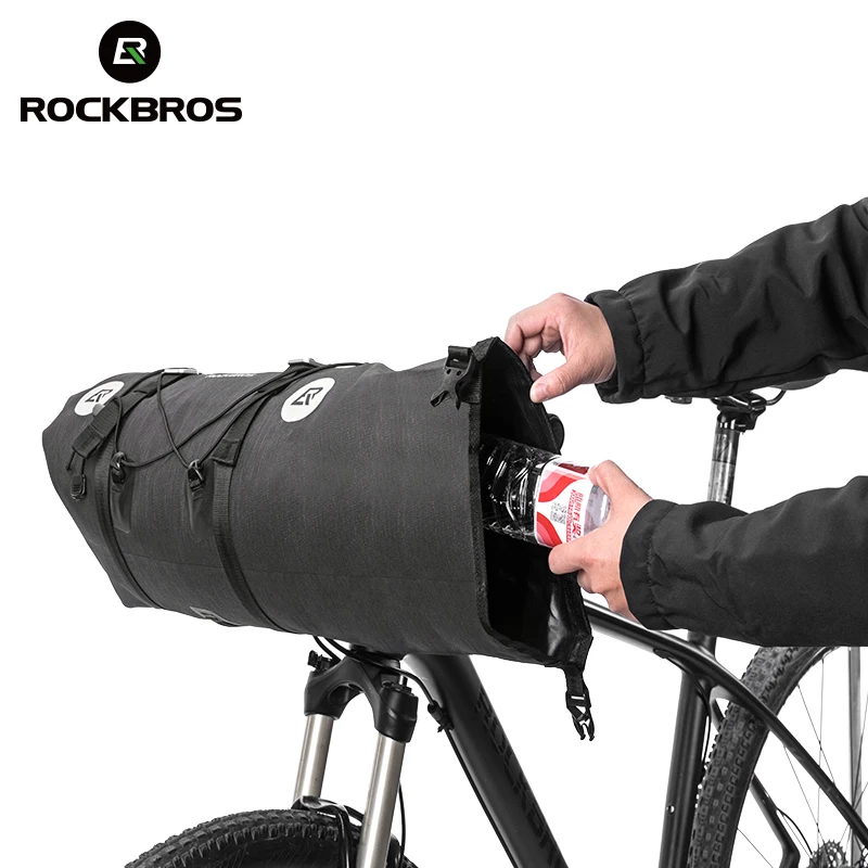 ROCKBROS Bike Bicycle Bag 2 in 1 Set Waterproof Large Capacity 20 L MTB Road Handlebar Front Bag Pouch Pannier Bike Accessories