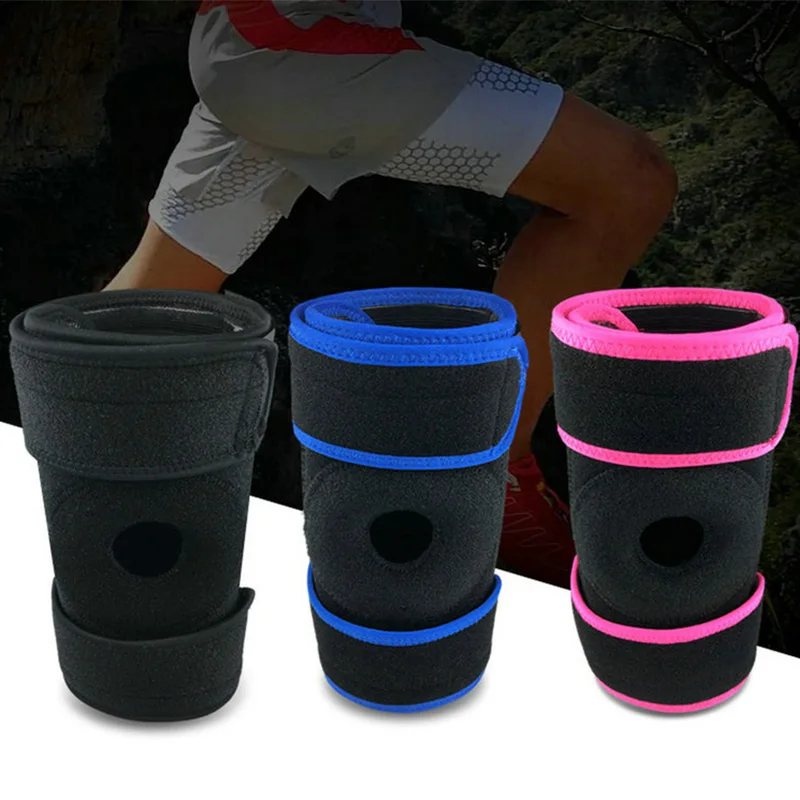 1PCS Compression Springs Knee Support Elastic Breathable Knee Pads   Protector Soccer Hiking Sports Safety kneepad Brace