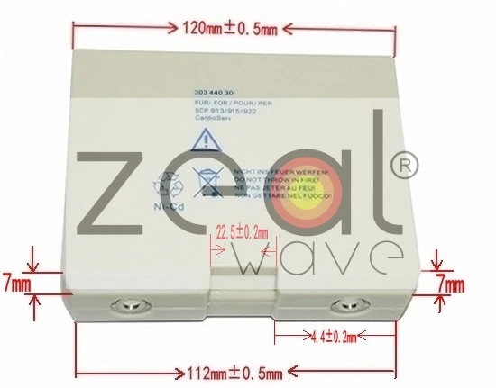 FOR MSC Freiburg CardioServ 30344030 SCP 910 91 Defibrillator Battery