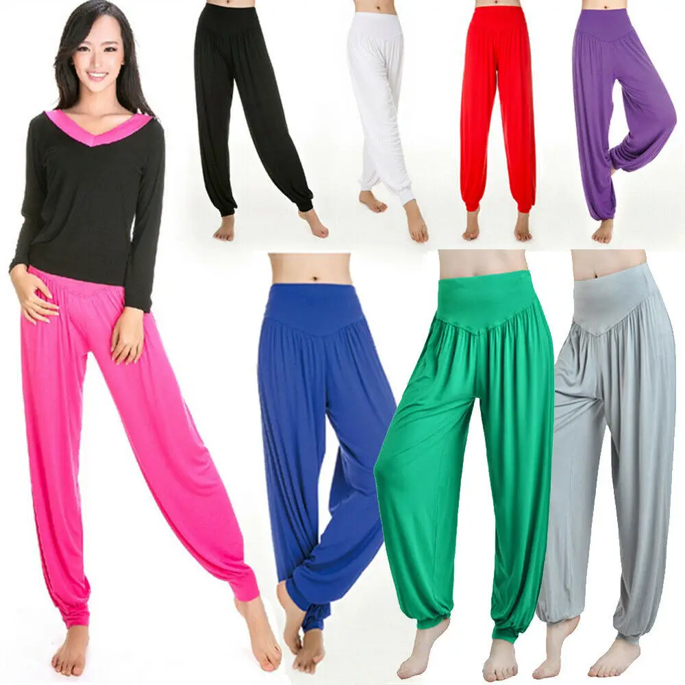 

Women High Waist Wide Leg Pants Long Casual Jogger Loose Baggy Trousers Jumpsuit Harem Pants Bottom Slacks Plus Size