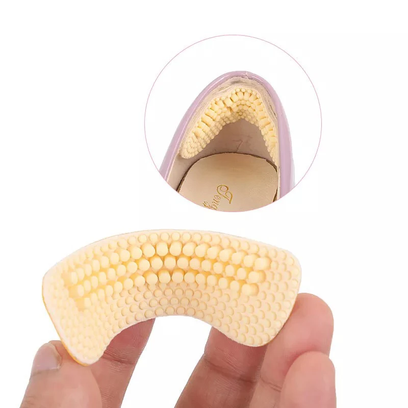 1Pair Silicone Inserts Soft Massage Silica Gel Fabric Shoe Pads Liner Grips Back Heel Inserts Insoles