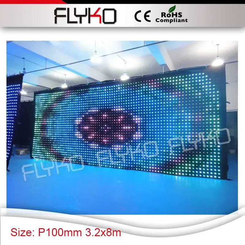 Pixel 100mm disco light event decorating led light display modern backdrop led curtain decor