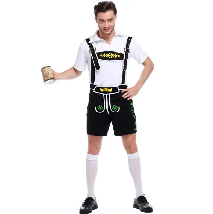 2019 Hoge Kwaliteit Oktoberfest Kostuum Lederhosen Beierse Octoberfest Duitse Festival Bier Cospaly Halloween Voor Mannen Kleding