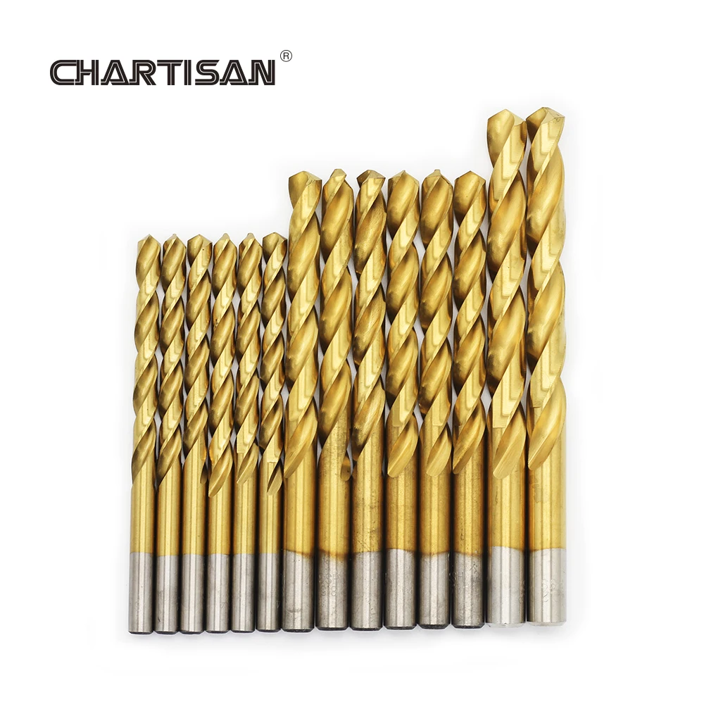 CHARTISAN Top Level HSS M2 Ti-coated Twist Drill Bit for Metal Drilling