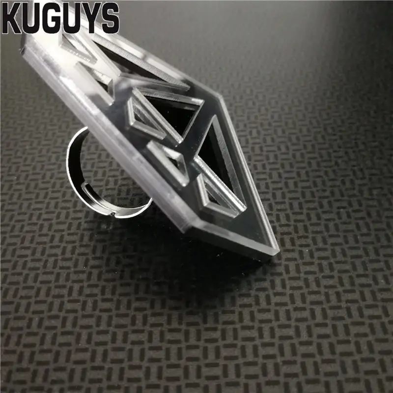 KUGUYS Geometric Gold Silver Color Ring for Women Fashion Acrylic Jewelry Hyperbole HipHop Large Big Finger Accessories