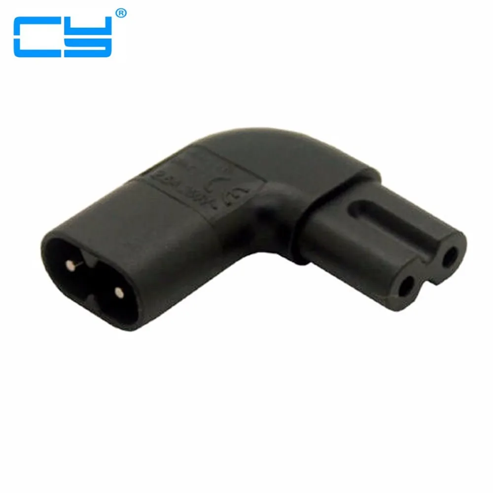 

IEC 320 IEC320 iec C7 to C8 90 Degree Left & Right Angled AC Power Adapter Male Female Extension connector