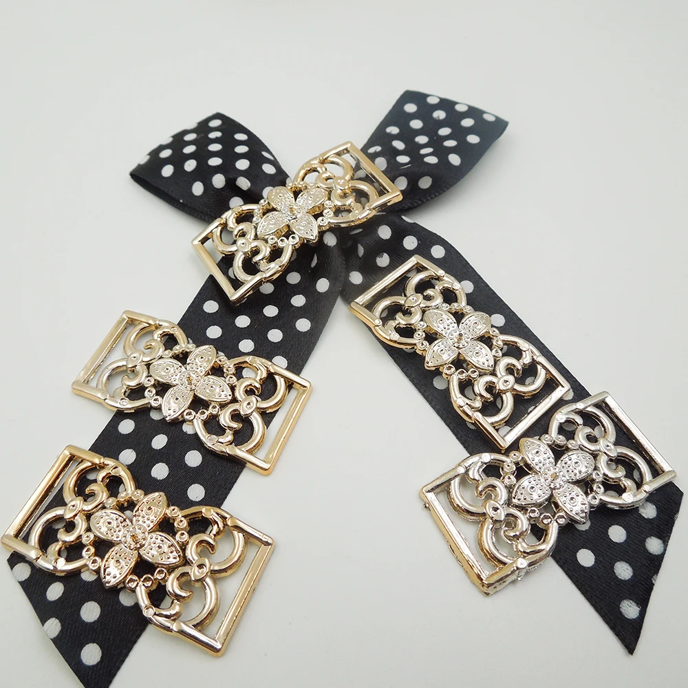 63/32mm,15pcs uv plated rose gold no fade ribbon buckles acessories Invitation Ribbon Slider Headband Hair Clip DIY