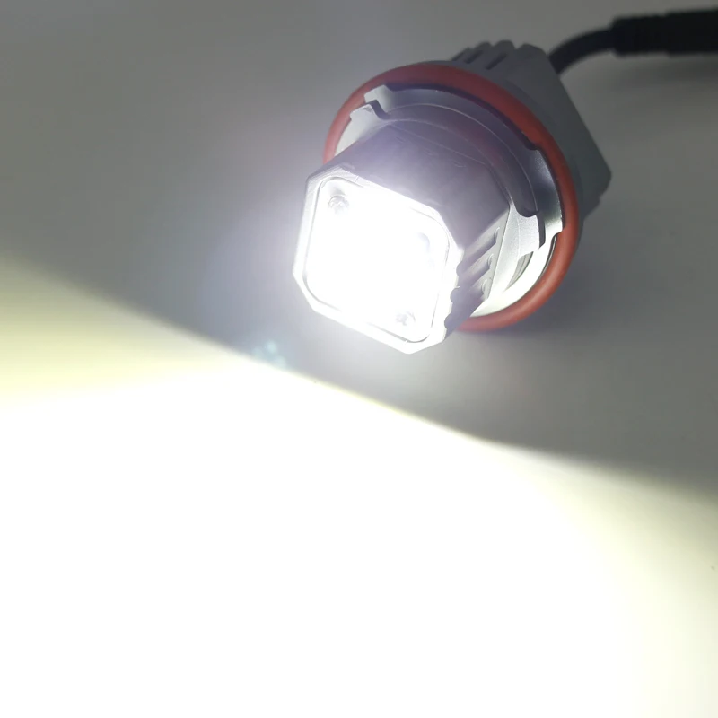 2Pcs 80W Error Free LED Angel Eyes Marker Lights Bulbs For BMW E39 E53 E60 E61 E63  E65 E66 E87 525i 530i xi 545i X3 M5 X5 00-09