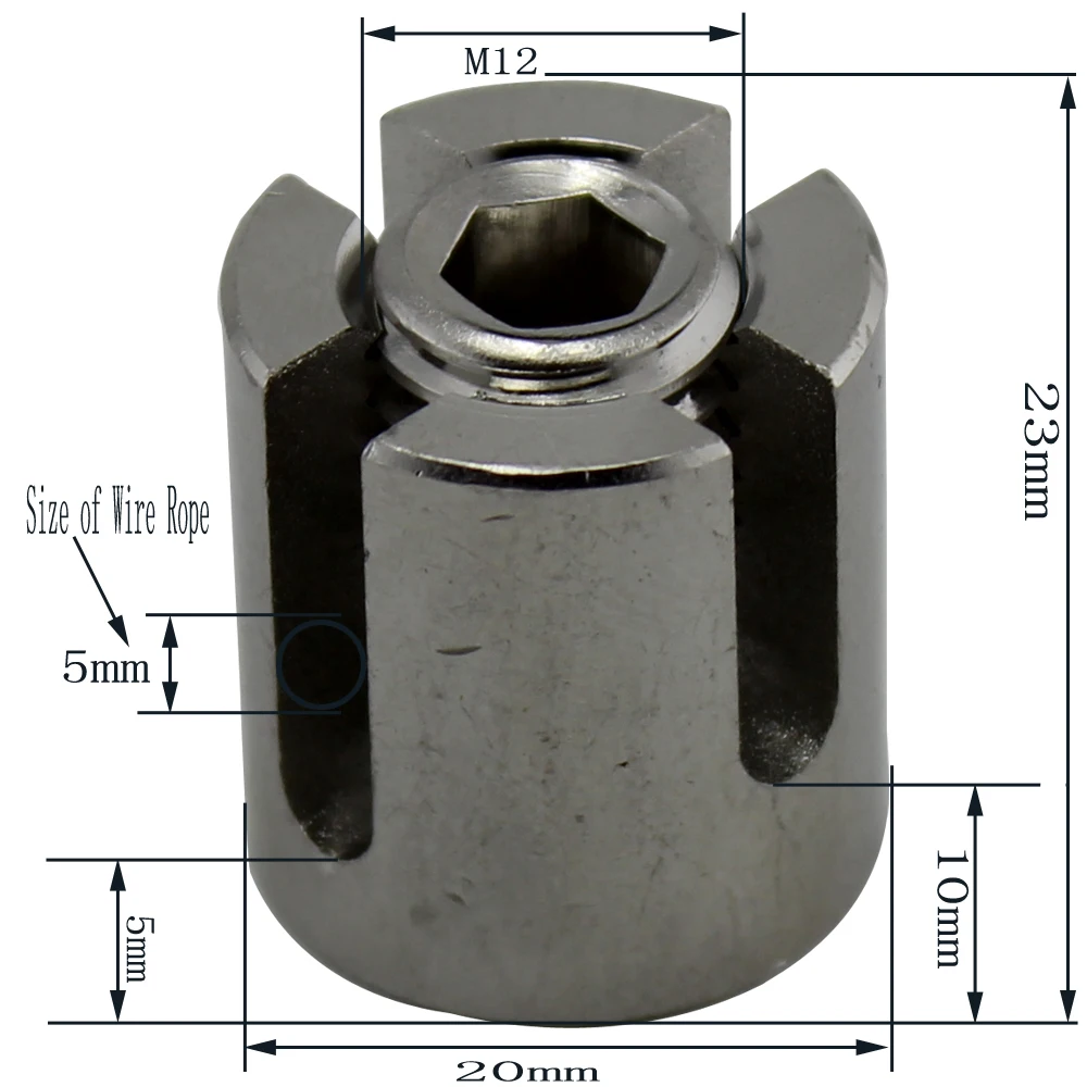 Stainless Steel Cross Clip Wire Rope Clamp Marine SUS316 Trellis Systems Green Wall for 5mm Rope Cable Cross Clamp 10pcs M12*5mm