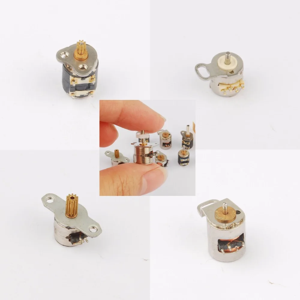 HOT ! 50pcs 10 Types 3-5V dc 4 Wire 2 Phase micro stepper motor assorted with box