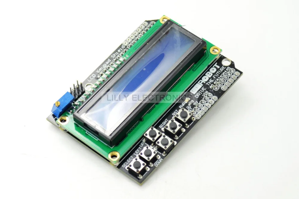 LCD1602 Character LCD Keypad Shield