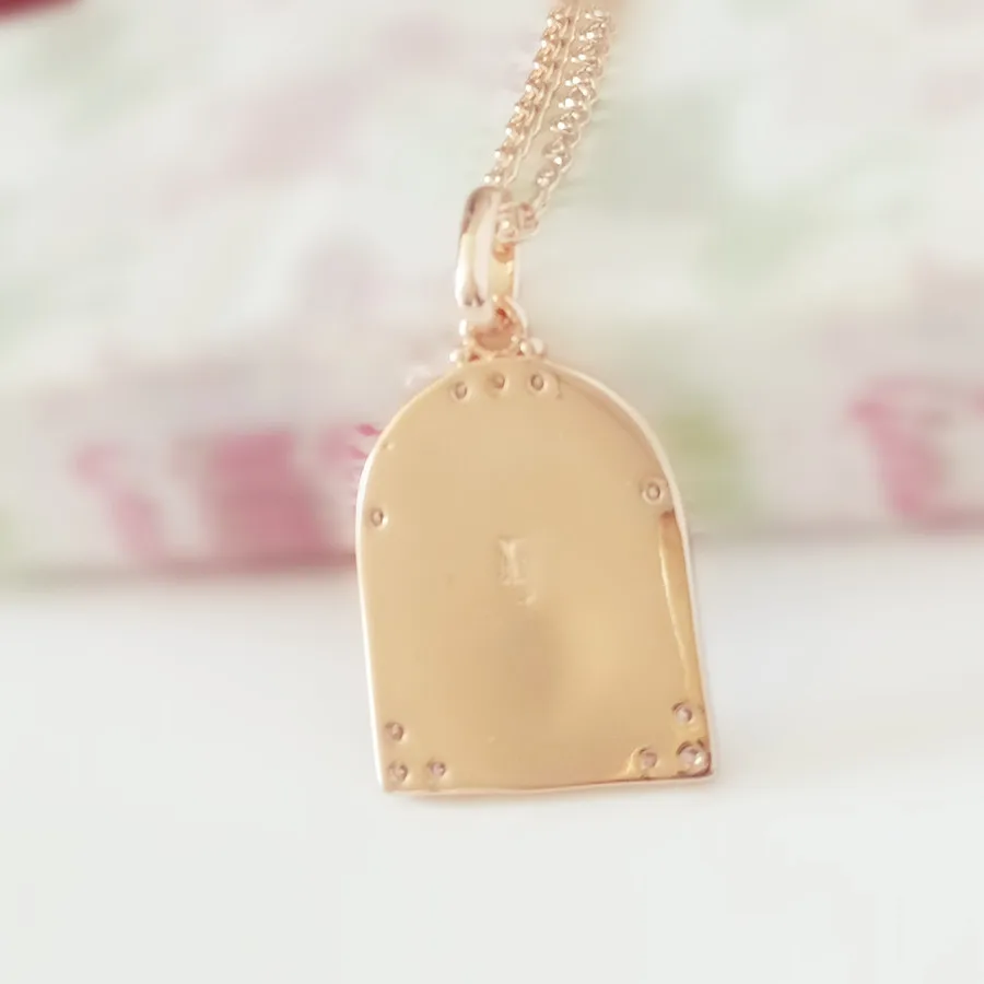 Christian New Fashion Religion Pendant Trendy 585 Gold Color Blessed Virgin Mary Pendant Necklace Women Gift