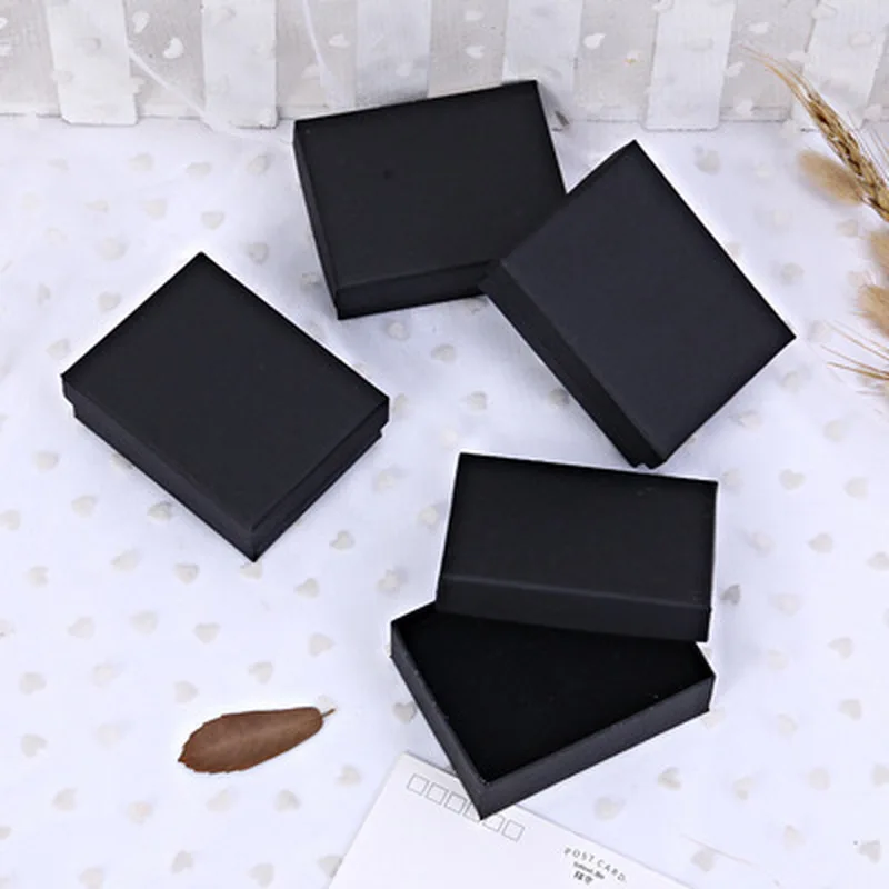 24pcs/lot 7cmx9cm Kraft Paper box Kraft Cardboard Gift Box for Necklace Ring Soap Pendant Can Personalized Packaging Case