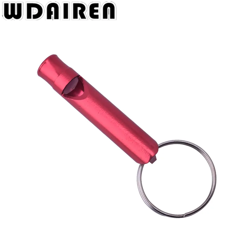 5Pcs/lot Mini Aluminum Alloy Whistle Keyring Keychain For Outdoor Emergency Survival Safety Sport Camping Hunting Random Color