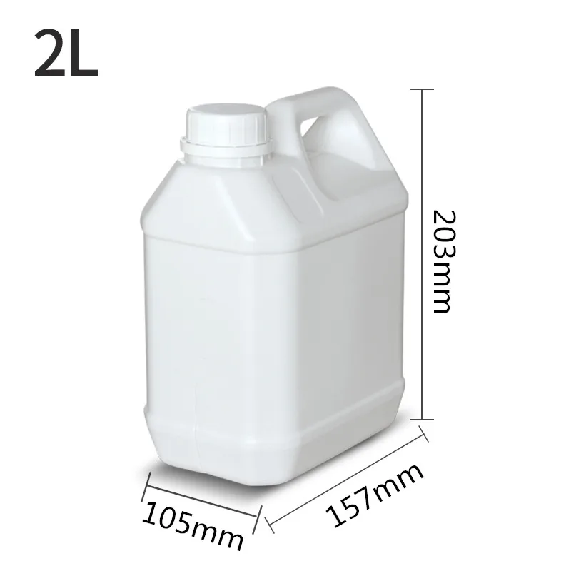 Empty 2 liter HDPE plastic jerry can Food Grade Storage container Plastic Jug Leakproof Bottle 1Pcs