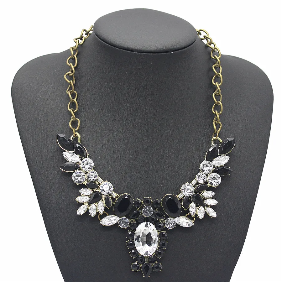 ADOLPH Jewelry Fashion 6 colors Brand Flower Choker Luxury Fashion Rhinestone Necklaces For Women 2015 New necklaces & pendants