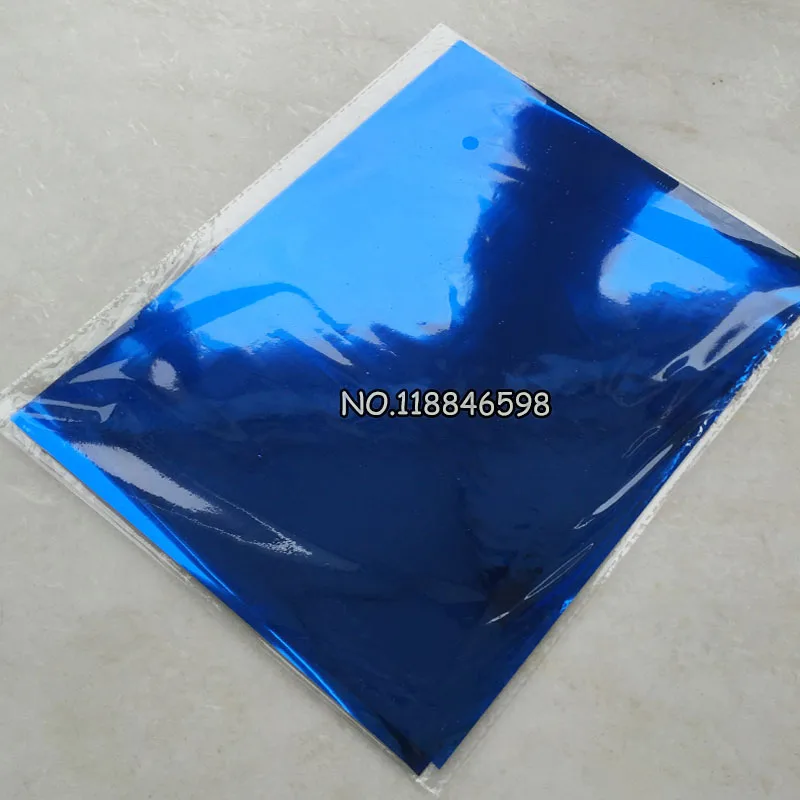 Blue Color 50 Pcs/Lot Hot Stamping Foil Paper 21x29cm A4 Size Transfer Hard Box and Plastic Material