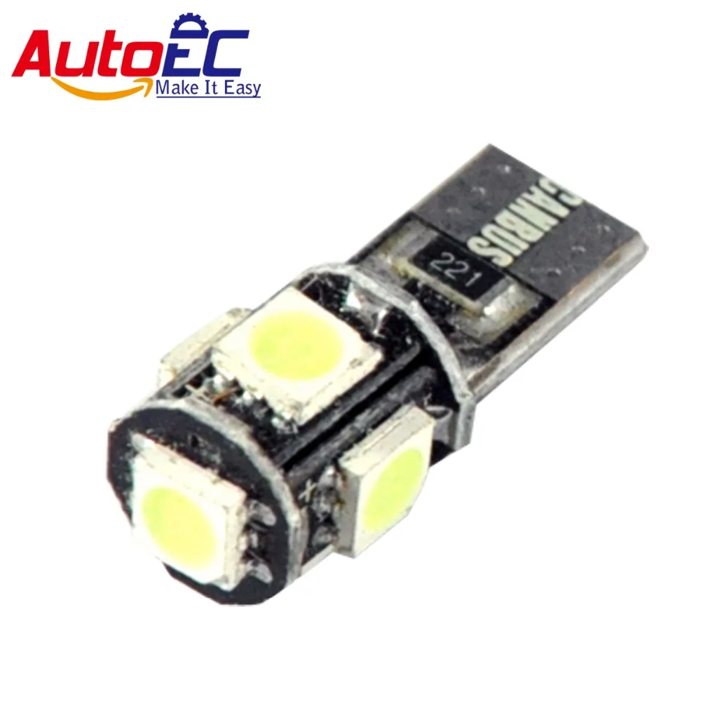 

AutoEC 300X canbus led t10 5050 w5w error free wedge led bulb 194 168 Turn signal Light DC12V 7 color #LB95