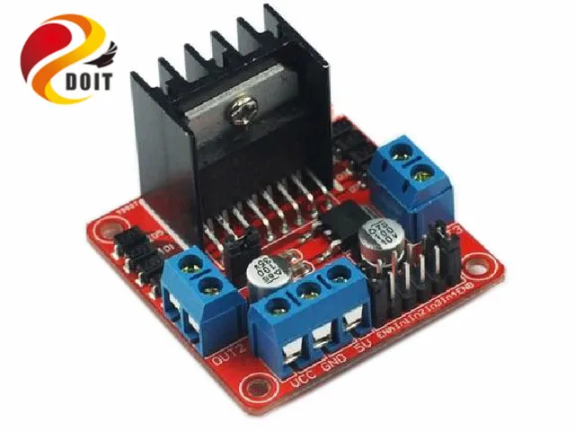 DOIT-Módulo de placa de controlador de Motor paso a paso L298N, microcontrolador PCduino, Robot inteligente, chasis de tanque de coche