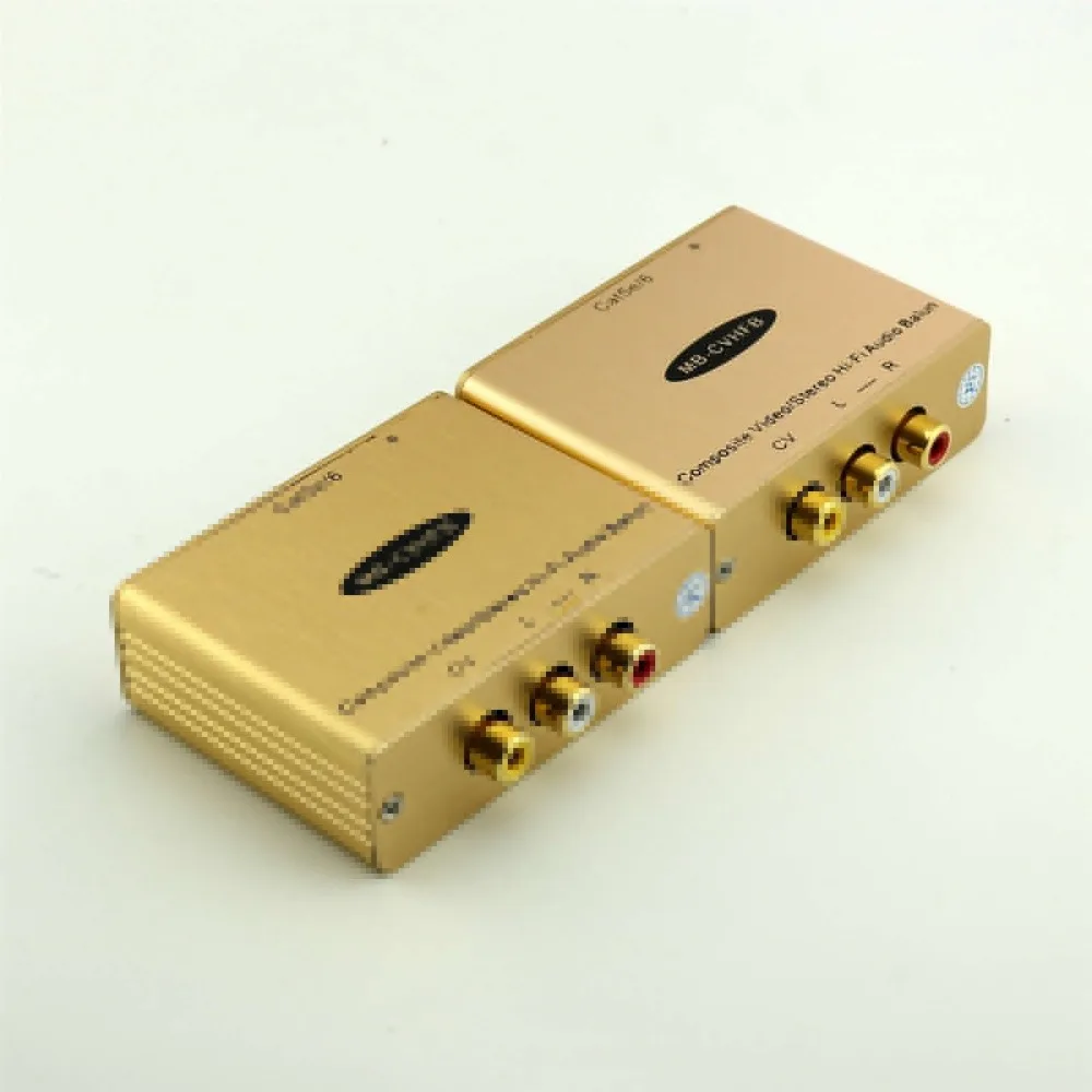 1pair Over Single RJ45 Cat5e/6 Composite Video/Stereo Hi-Fi Audio Balun Extender