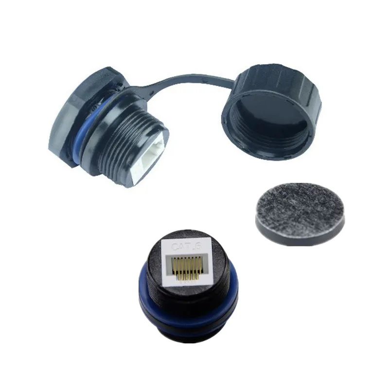 กันน้ำ M25 RJ 45 Connector Socket,ethernet LAN RJ45หญิงกลางแจ้ง AP ไม่มีป้องกันตรงหัวกันน้ำปลั๊กอะแดปเตอร์