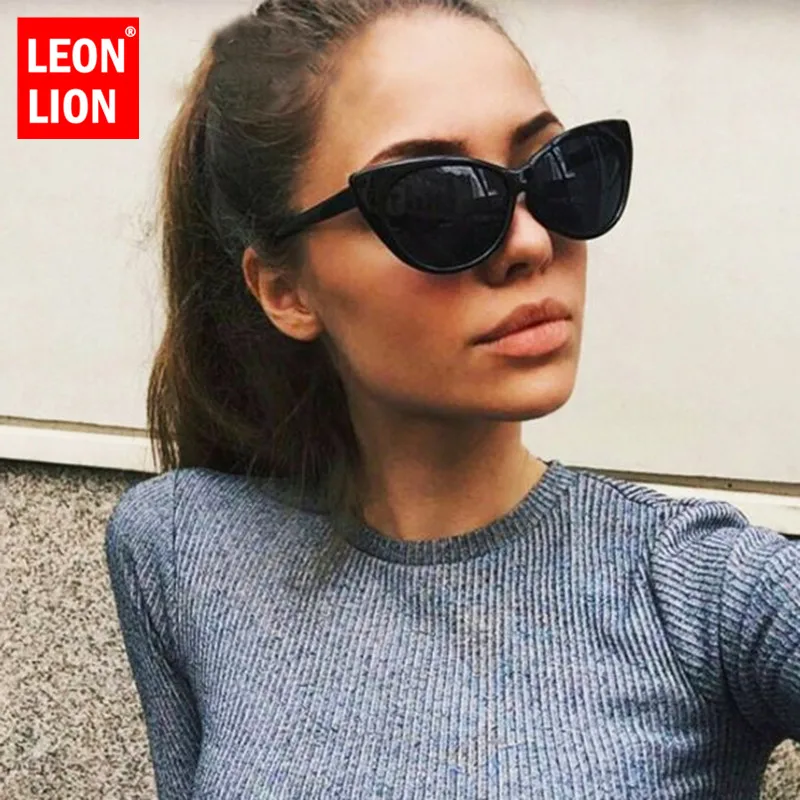 

LeonLion 2023 Vintage Two Sizes Cateye Sunglasses Women Luxury Eyeglasses Outdoor Shopping Street Beat Oculos De Sol Gafas UV400