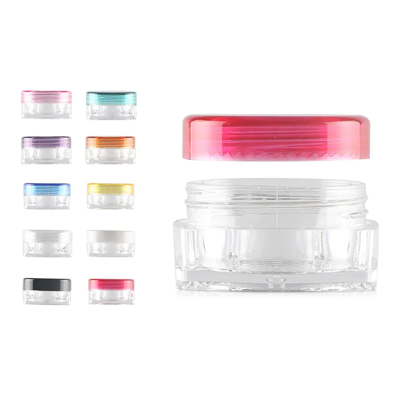 

200Pcs 3g/5g Beauty Plastic Refillable Bottles Cream Jar Cosmetic Container Empty Eyeshadow Makeup Face Cream Lip Balm Pot