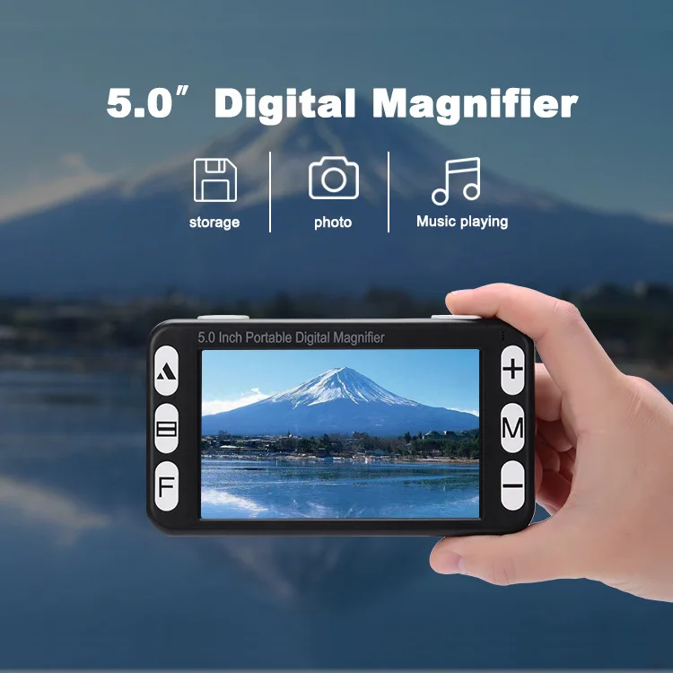 5-inch Handheld Portable Electronic Vision Device See Blackboard Far and Near Dual Camera Multiple Modes 32 Times Low Vision Aid