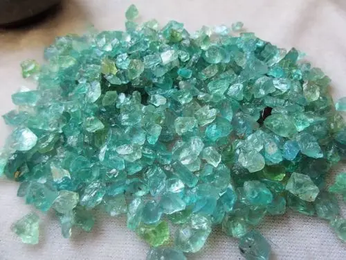 200ct TOURMALINE Undrilled Blue Genuine Natural Mini Gem Chips Rough SPECIMEN