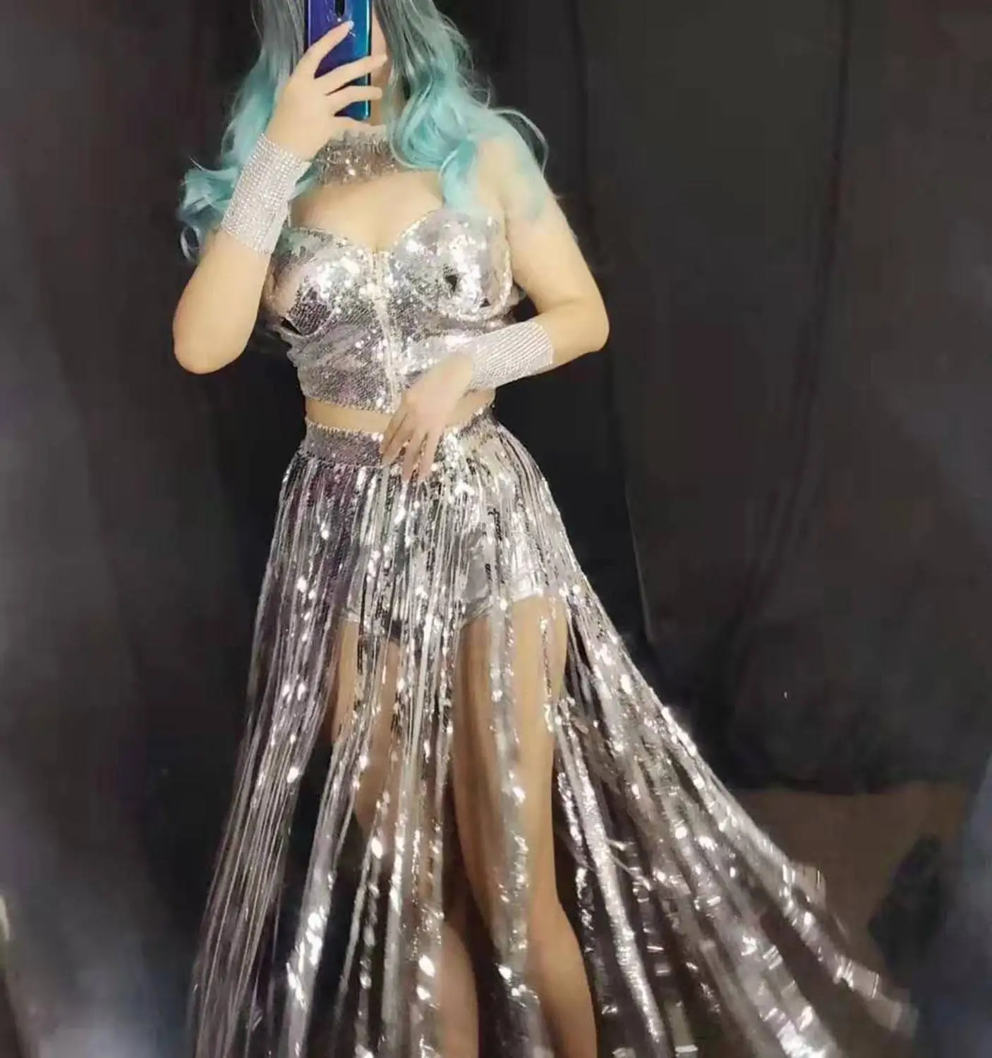 Robe de Club Sexy, Costume de danse en boîte de nuit, Cosplay DJ, justaucorps Sexy, performance sur scène, 2019