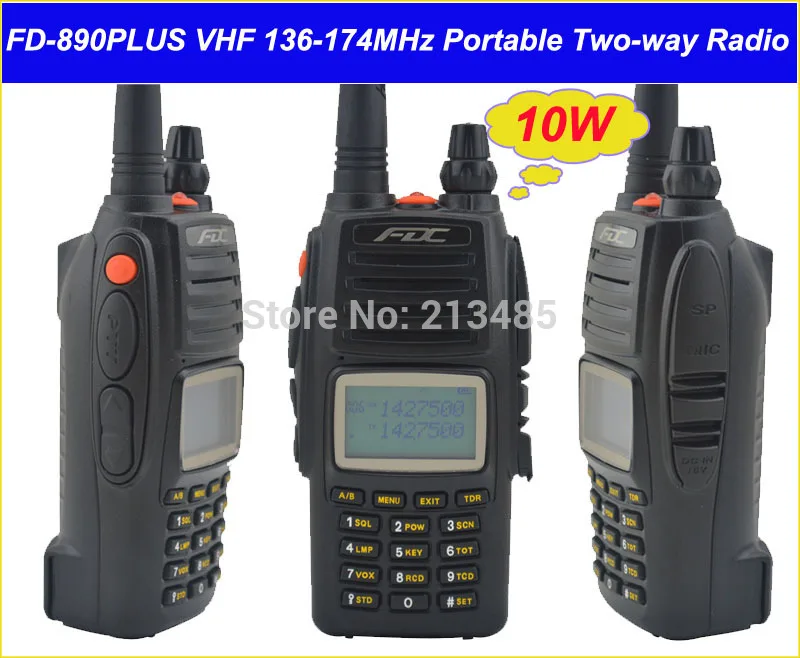 FDC FD-890 Plus 10 Watt VHF 136-174 MHz Professionelle FM Transceiver walkie talkie 10 Watt 10 km