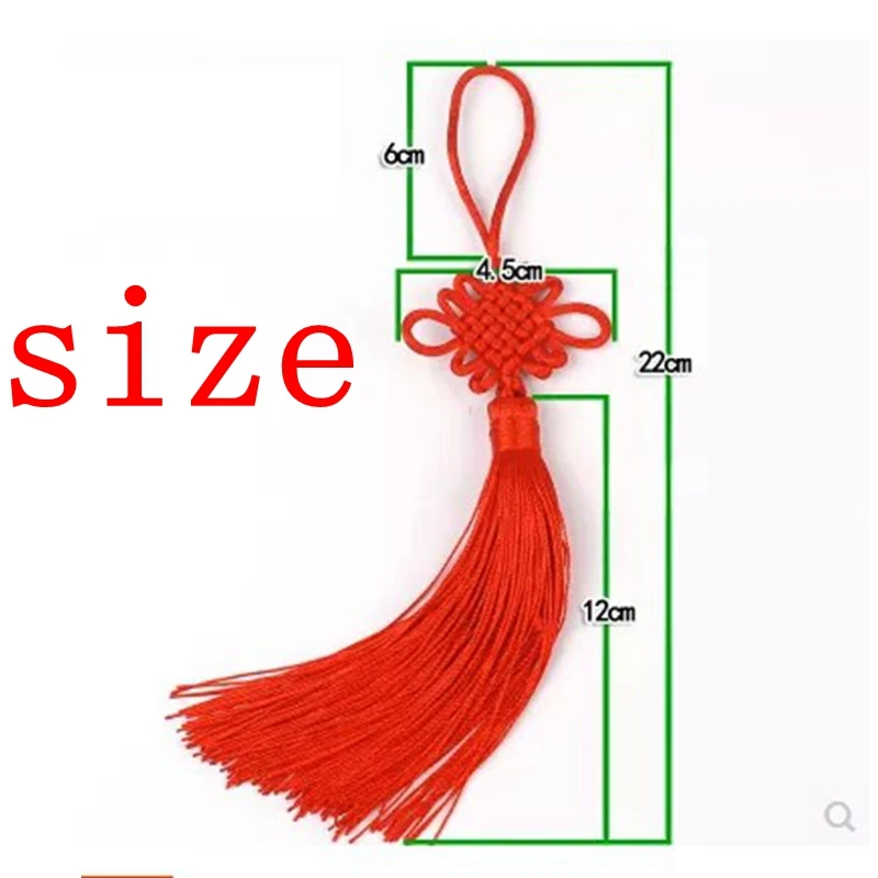 20pcs/lot Multicolor optional Tassels Knot Silky Handmade Small Size Soft Tassels With Satin Silk Made Chinese Knots 22cm 201804