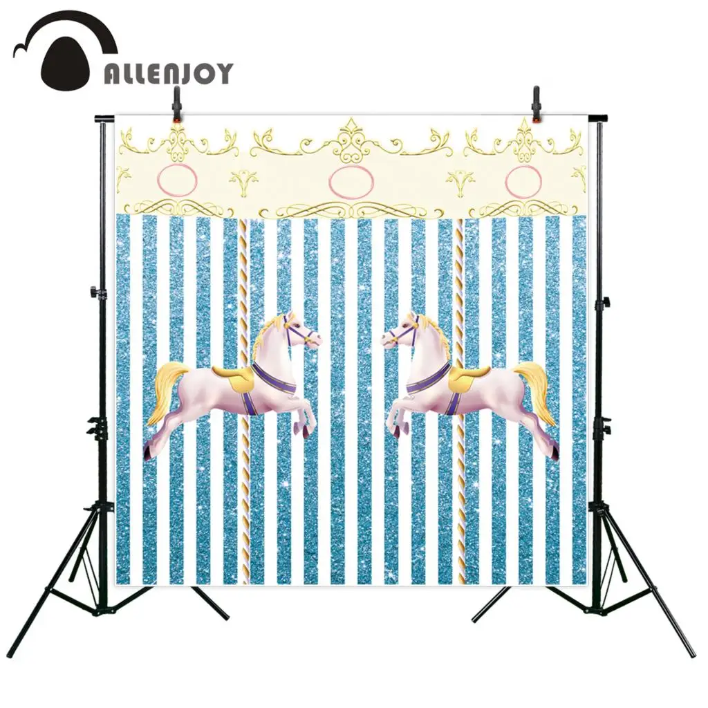 Allenjoy new arrivals photo backdrop Diamond stripes golden screen carousel children party backdrop photocall photo printed