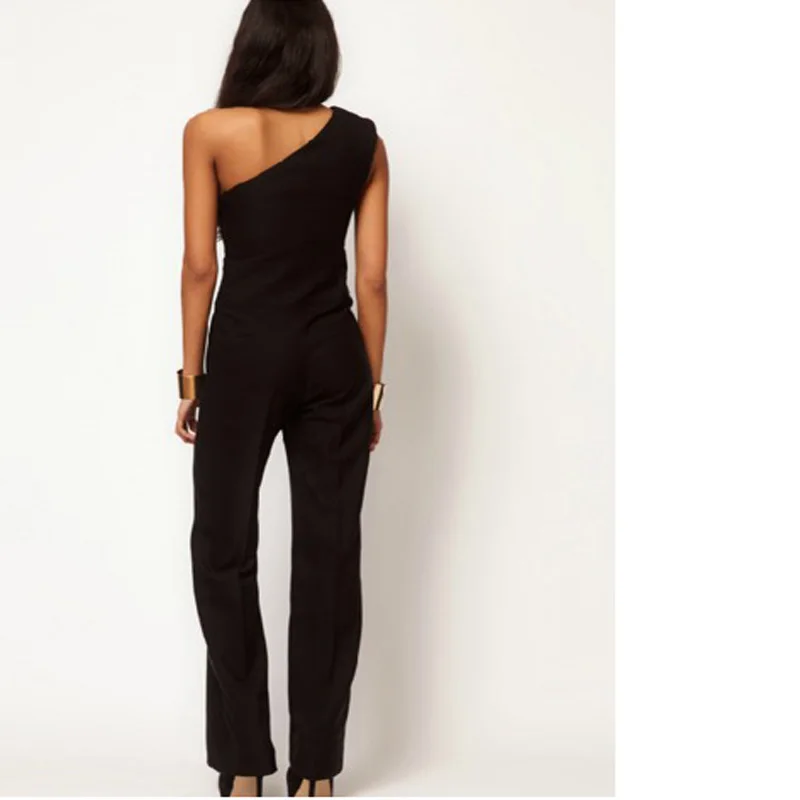 Free Shipping Ladies 2015 New fashion Pants Women sexy Rompers Femail one shoulder Jumpsuit