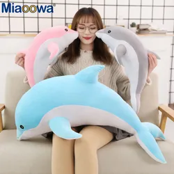 Juguetes de peluche de delfín gigante para niños, muñecos de peluche, almohada de animales Kawaii, almohada de siesta de oficina, juguete para niños, regalo de Navidad para niñas, 30/50cm