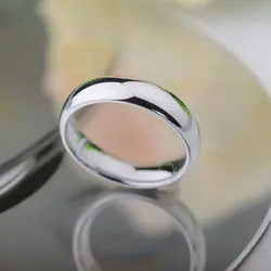 Classic High Polished White Tungsten Wedding Rings for Couples 4mm/6mm Width Dome Band Comfort Fit Band 4-12 Free Shipping