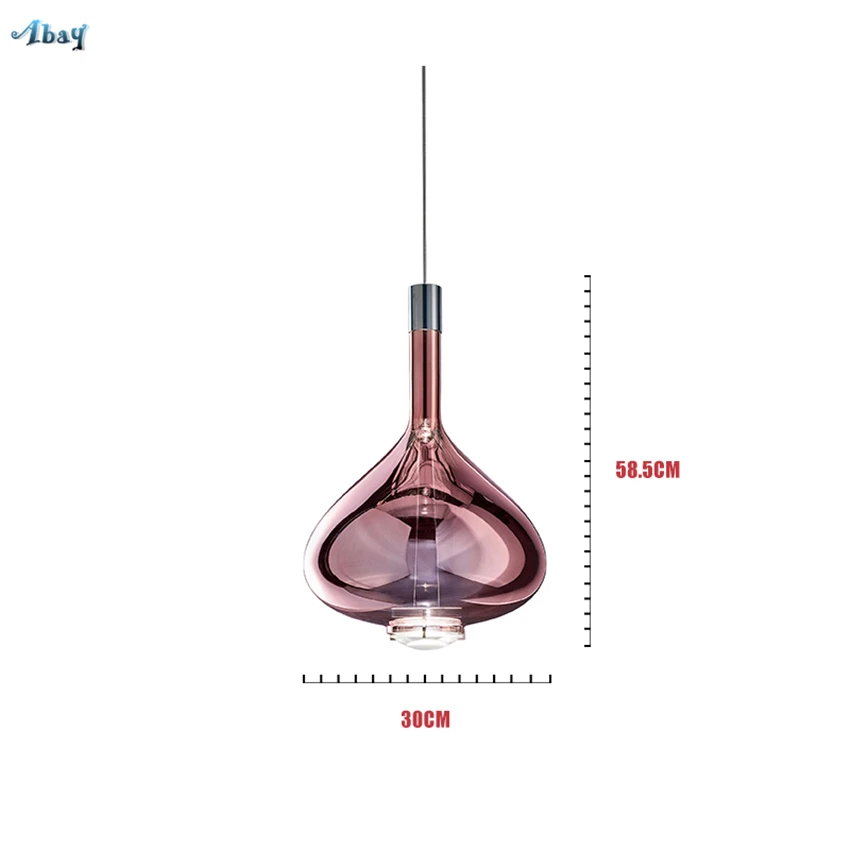 Sky-full Luster Luxurious Long Glass Pendant Lights Nordic Bedroom Bedside Living Dining Room Villa Modern Hanging Lamp Fixtures