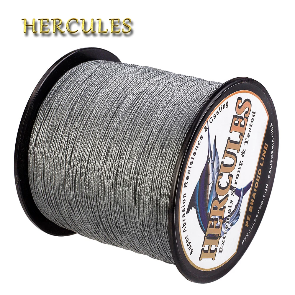 

Hercules-Braided Fishing Line, Strong Vissen Cord, 4 Strands,Gray PE, 100m, 300m, 500m, 1000m, 1500m, 2000m