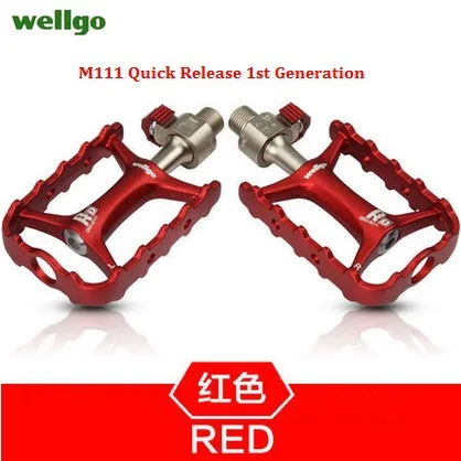Wellgo Original M111 Quick Release Non-quick Release Bicycle Pedals Road Bike Ultralight Pedal MTB Cycling Bearing Pedals image 3