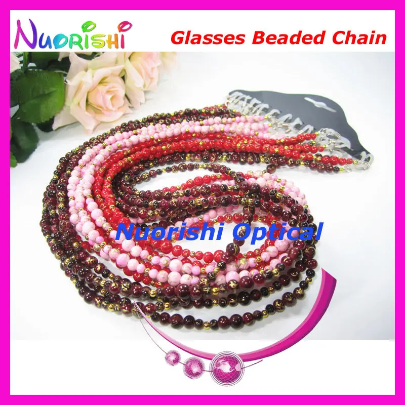 12pcs Nice Beaded Steel Wire Rope Eyeglass Sunglasses Eyewear Spectacle Chain Cords Lanyard free shipping L848