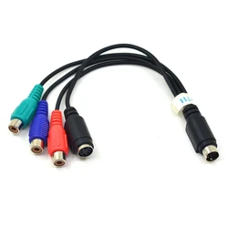 0.2M 7Pin S-wideo do kobiet RGB/ 3 RCA i 4 pin S-wideo składnika żeńskiego Adaoter kabel 20cm na PC DVD HDTV