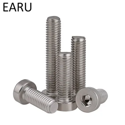 304 Stainless Steel DIN7984 Standard Thin Head Hexagon Hex Socket Cup Cap Head Screw Bolt for Machine M10*16/20/25/30/35/40mm