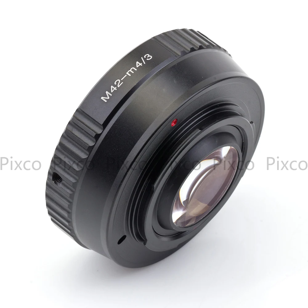 Pixco Speed Booster Focal Reducer Lens Mount Adapter Ring for M42 Screw to Micro 43 Camera G110 G100 G95 E-M1III E-M10IV E-PL7