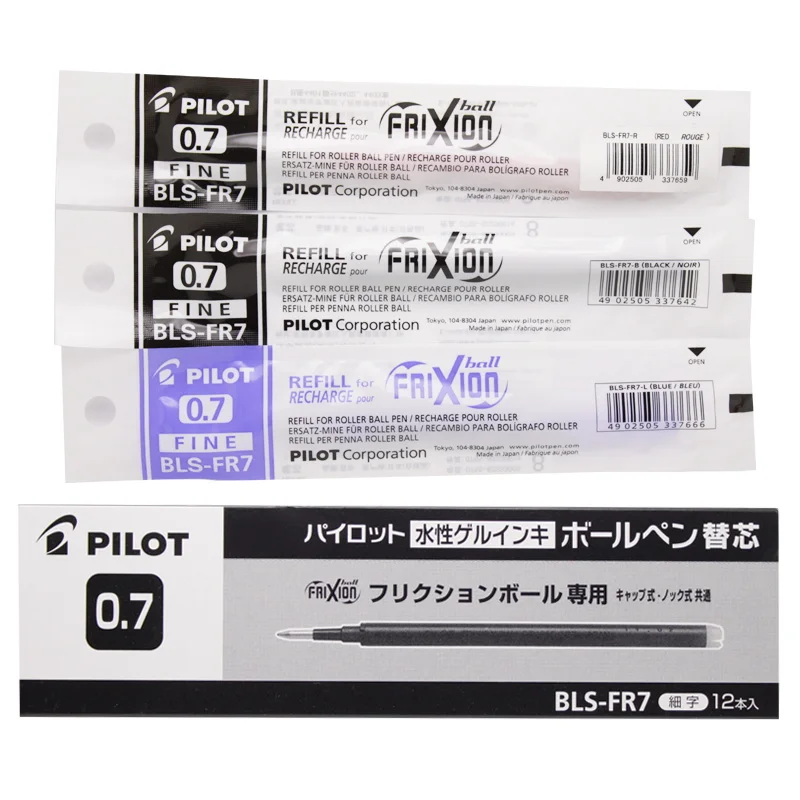 3/5/7/9/20 Pcs/Lot Pilot BLS-FR7 Erasable/Frixion Pen Refill Roller Ball 0.7mm Rubable Gel pen refills Office& School Supplies