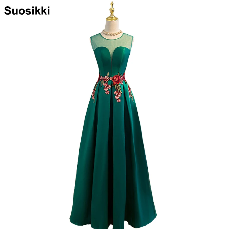 

Suosikki New Prom Dress Long vestidos de festa A-line Flower cap sleeve Formal Evening Party Gown Free Shipping Robe de soiree