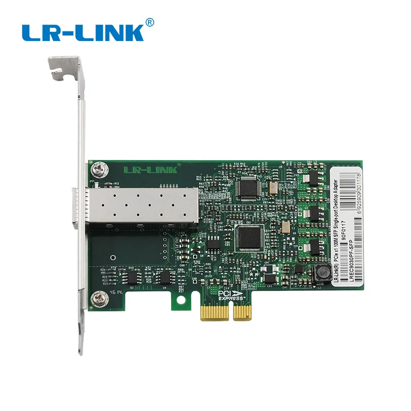 LR-LINK 9030PF-SFP PCI Express Ethernet Network Interface Controller Card 100Mb Server Adapter Intel 82574 Chip Desktop PC