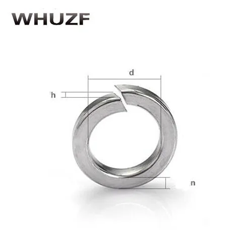 DIN127 GB93 M8 M10 M12 M14 M16 M18 M20 304 Stainless Steel Shells Pad Spring Lock Washer Elastic Gasket HW007