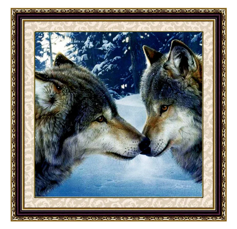 Needlework DIY Wolf Cross stitch,kit For Embroidery set,wolf animal pattern Count Cross-Stitch kit decorative painting